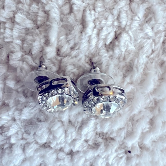 Oversized earrings faux diamonds - Picture 2 of 3